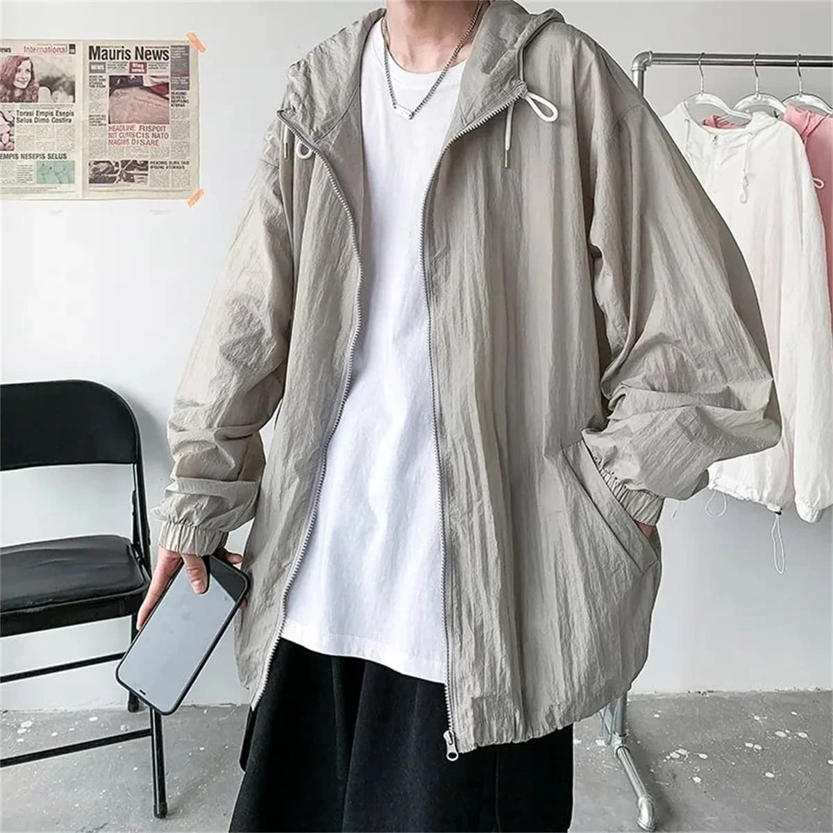 Men's Lightweight Breathable Loose Fit Cover Up