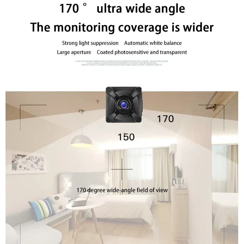 Mini X5 Camera 4K WiFi Security Wireless Outdoor Indoor Night Vision No Need Power SD Card Motion Detection Free Cloud Storage