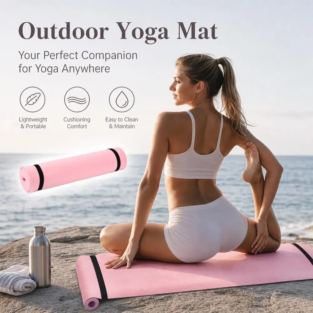 Nonslip Yoga Mat for Exercise and Pilates