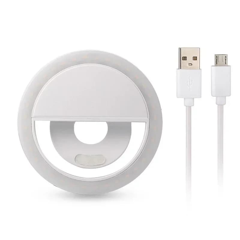 Ringlight Selfie Light Clip On Light For iPhone Samsung POCO Phone Light Ring Video Photo Lamp Flashlight Back Light USB Charge