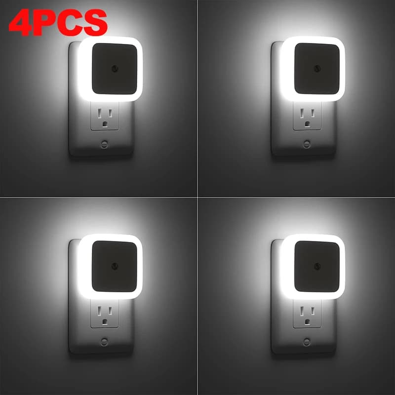 White-EU Plug 4PCS