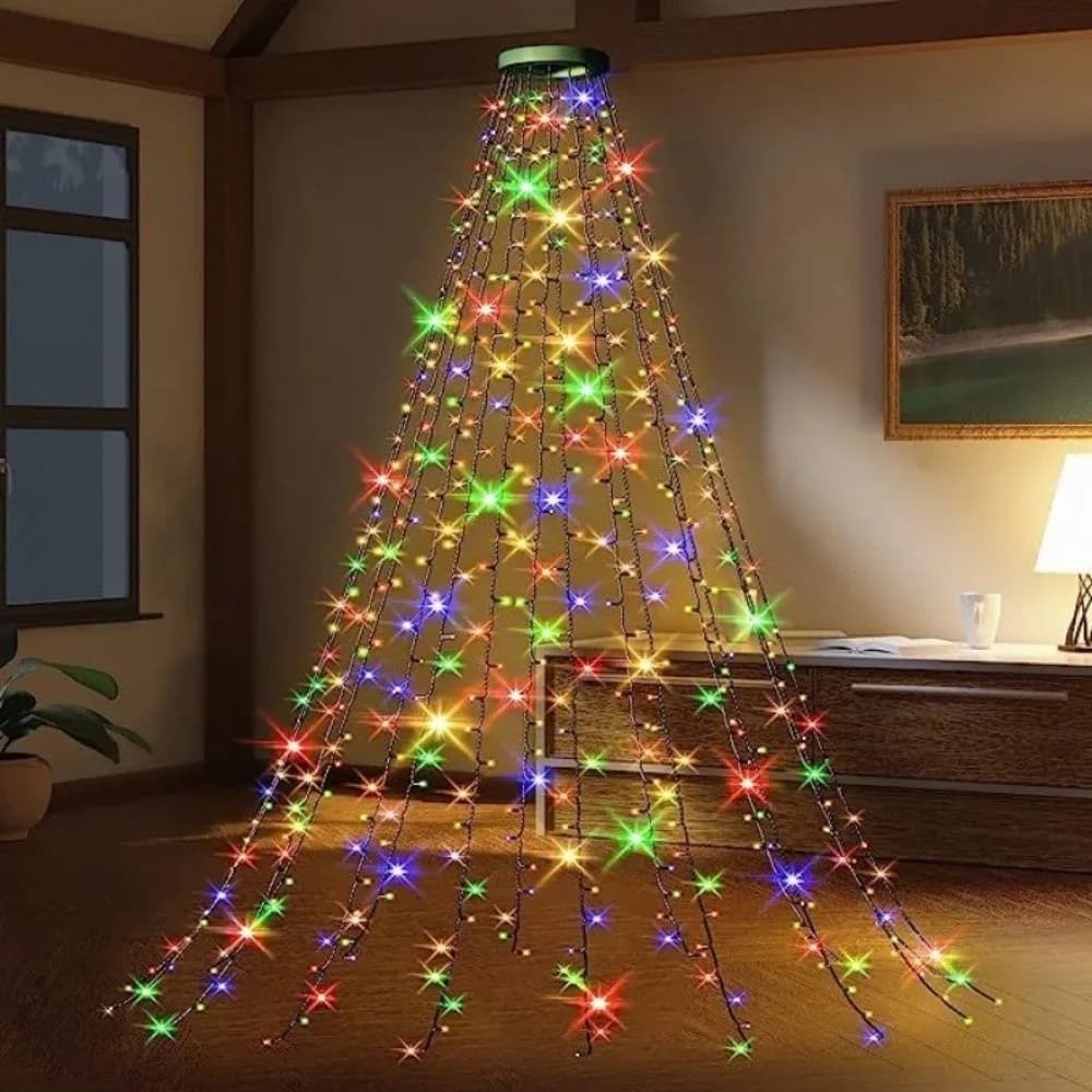 New Ring Shape LED Ring Lights 8 Flashing Modes Waterproof String Lights Color Changing Holiday Lights Christmas Decoration