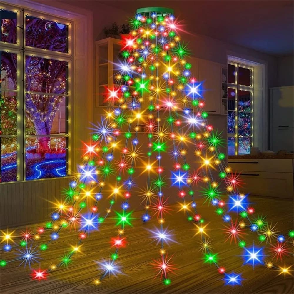 New Ring Shape LED Ring Lights 8 Flashing Modes Waterproof String Lights Color Changing Holiday Lights Christmas Decoration