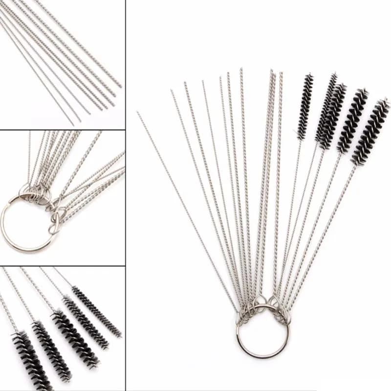 Carburetor Cleaning Tool Carbon Dirt Jet Remove Brushes Needles for Car Motorcycle Moped Scooter ATV Carb Jets Wire Cleaner Kits