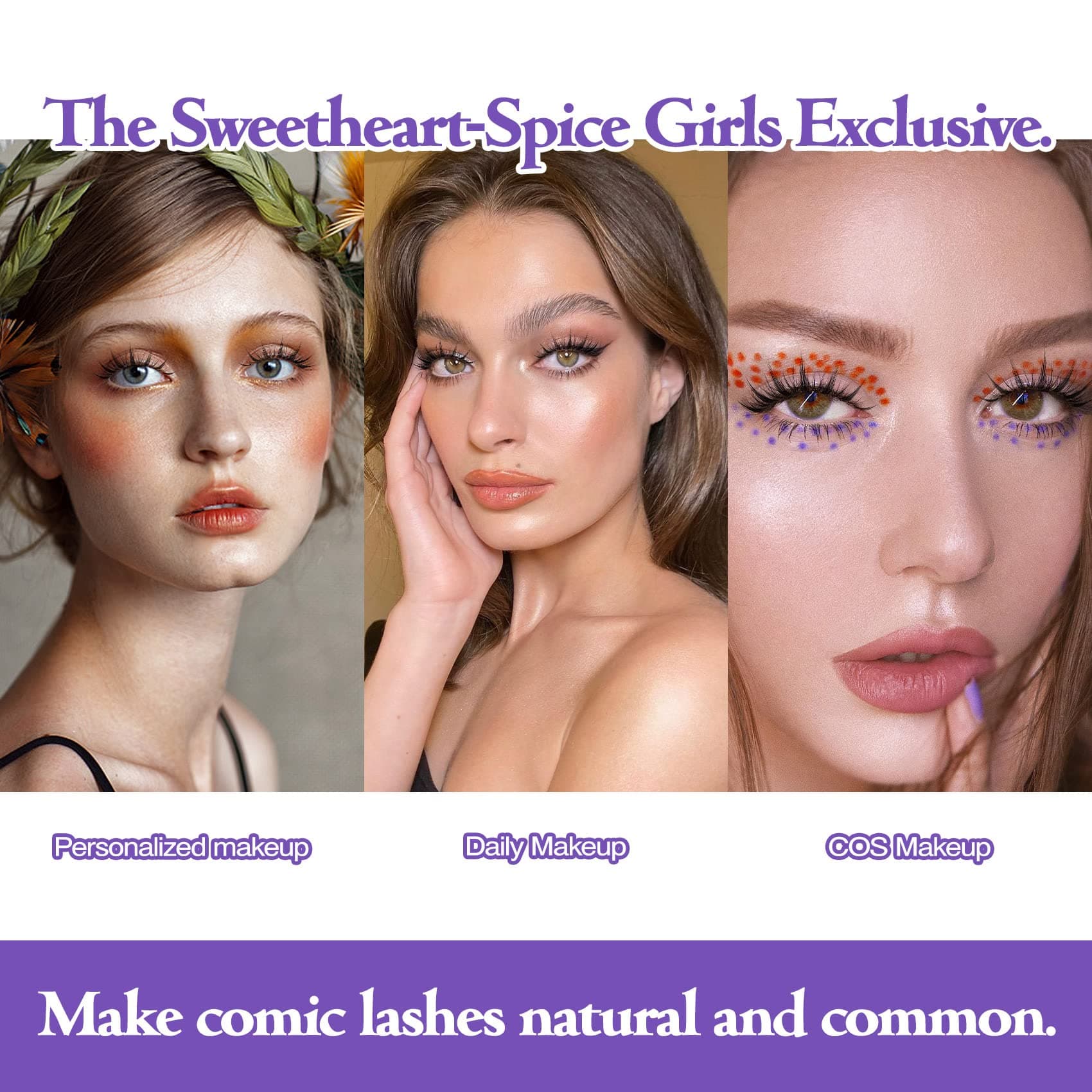 5 Pairs Manga Lashes Anime Cosplay Natural Wispy Korean Makeup Artificial False Eyelashes