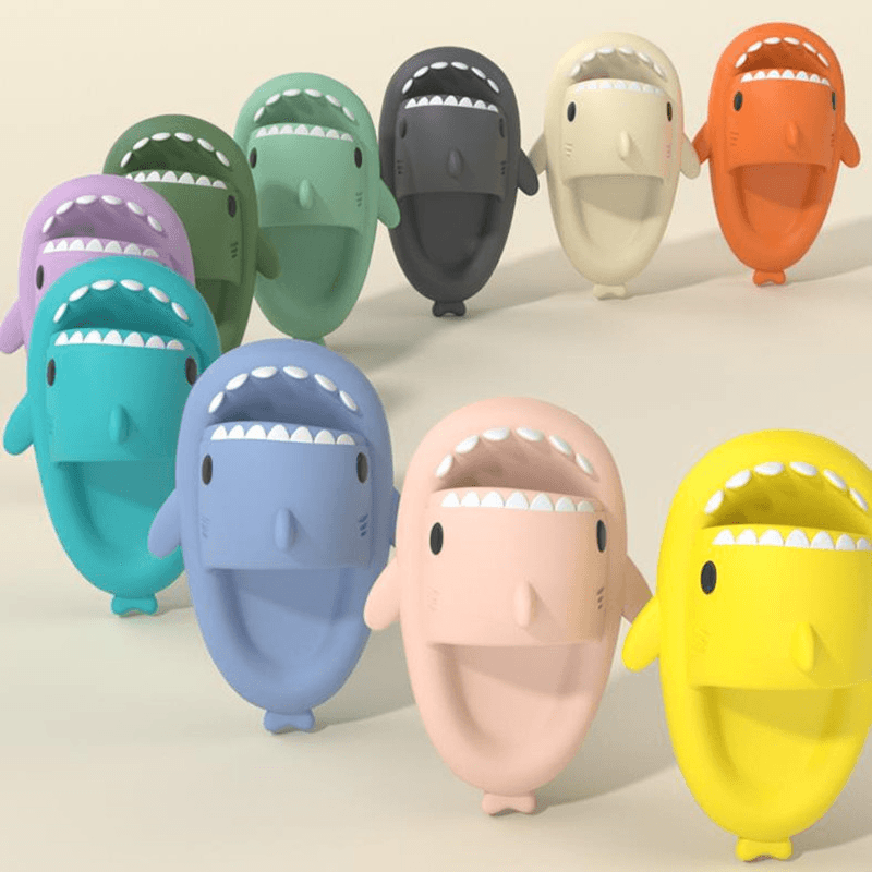 Cartoon Shark Slippers Funny Cutes Soft Slipper Indoor Outdoor Shoes For Women Men Couples