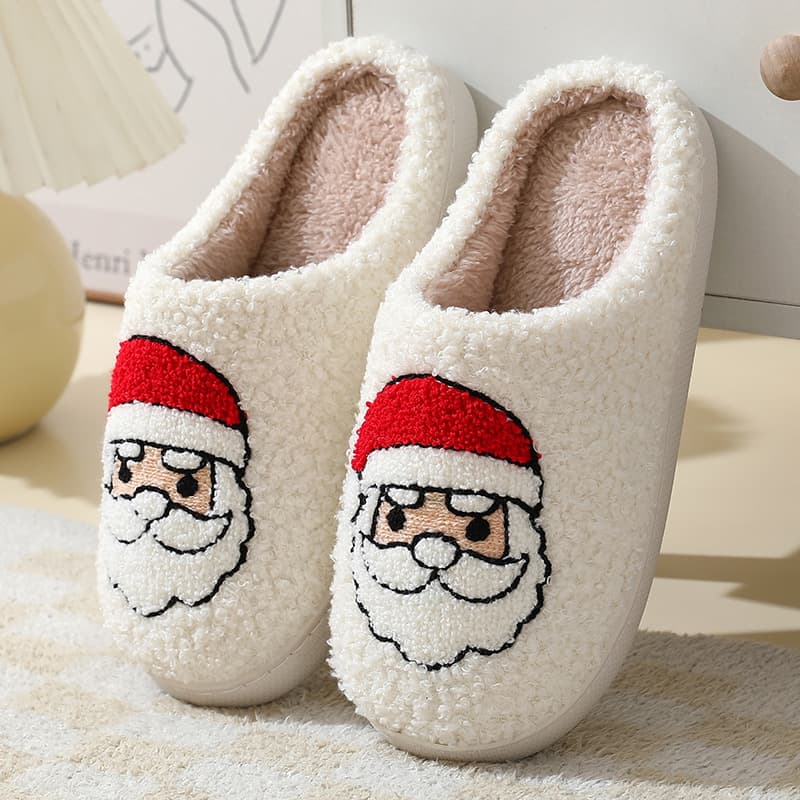 Christmas Cartoon Santa Claus Cotton Slippers
