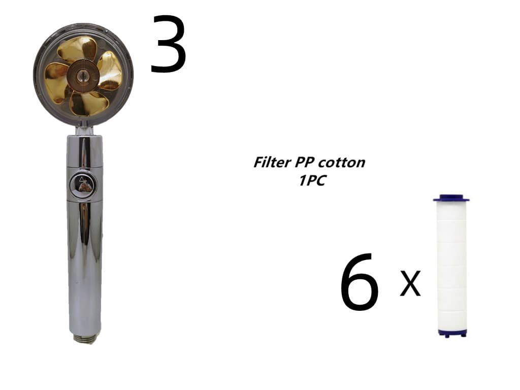 Propeller Handheld Shower Head With Filter