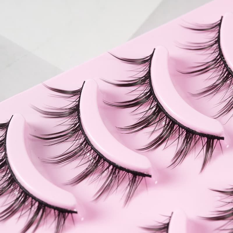 5 Pairs Manga Lashes Anime Cosplay Natural Wispy Korean Makeup Artificial False Eyelashes