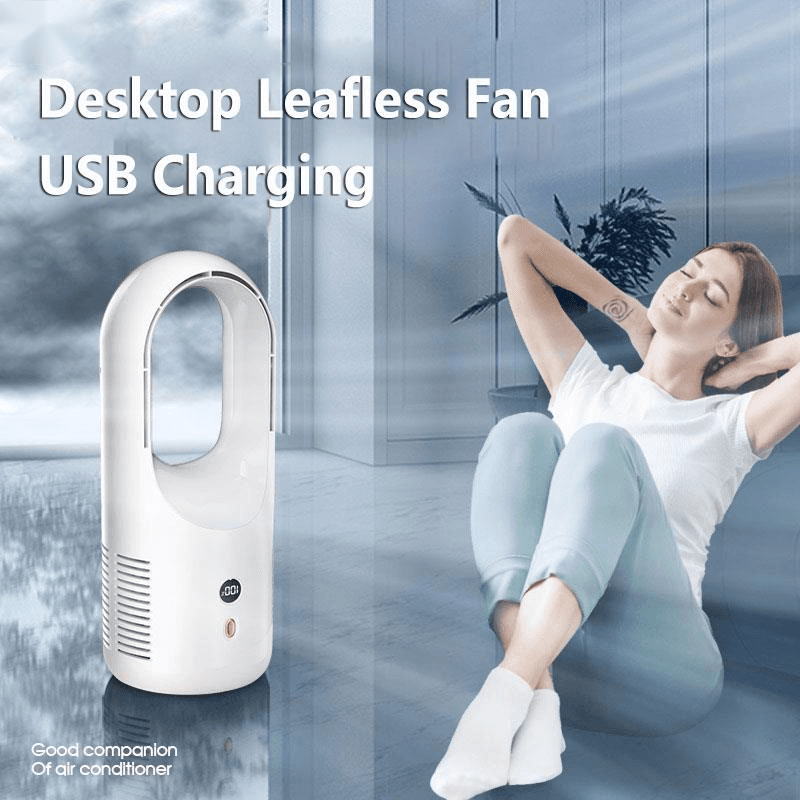 Electric Bladeless USB Rechargeable Desktop Fan