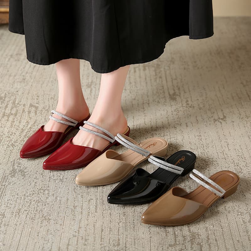 Women's Summer Pointed-toe Chunky-heel Stunning Half-slippers