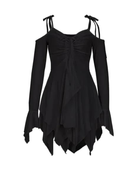 European And American Women's Clothing Irregular Spaghetti-strap Dress