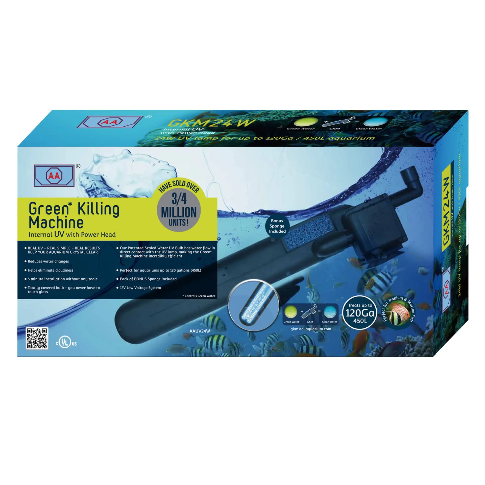 AA GKM24W Internal UV for Aquariums up to 120GaBlack