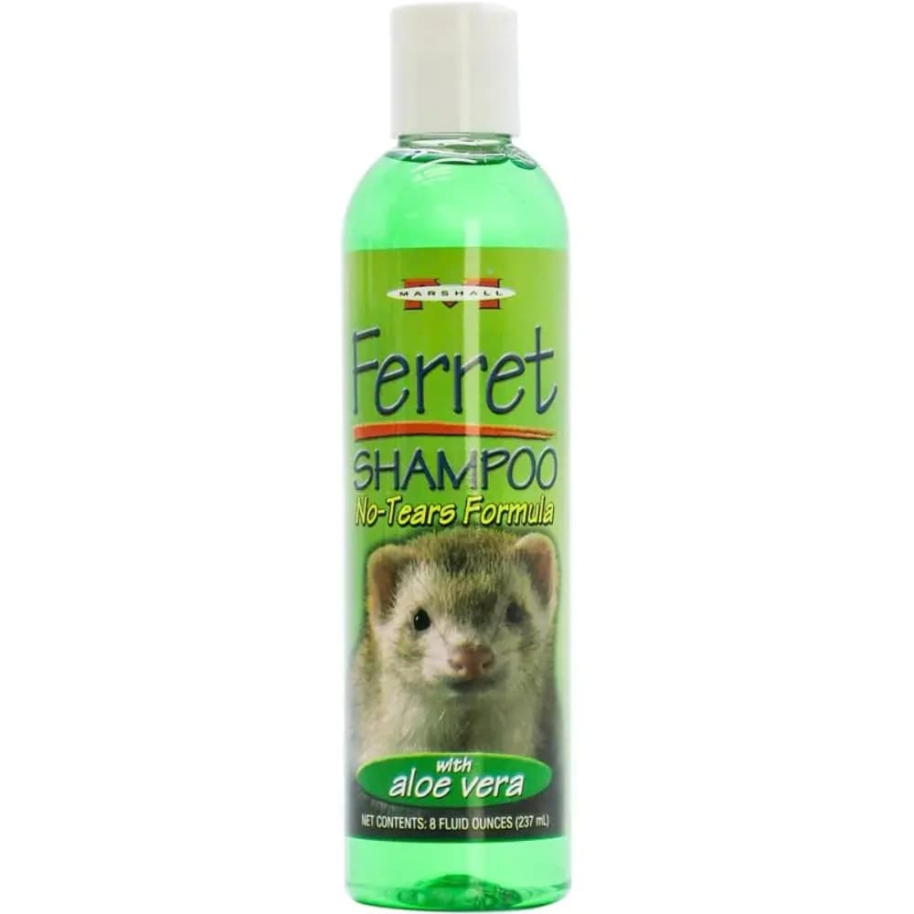 Marshall Pet Products Natural pH Balanced Tearless Baby Safe Original Aloe Vera Ferret Deodorizing Shampoo with Eucalyptus and Safflower Oil 8 oz
