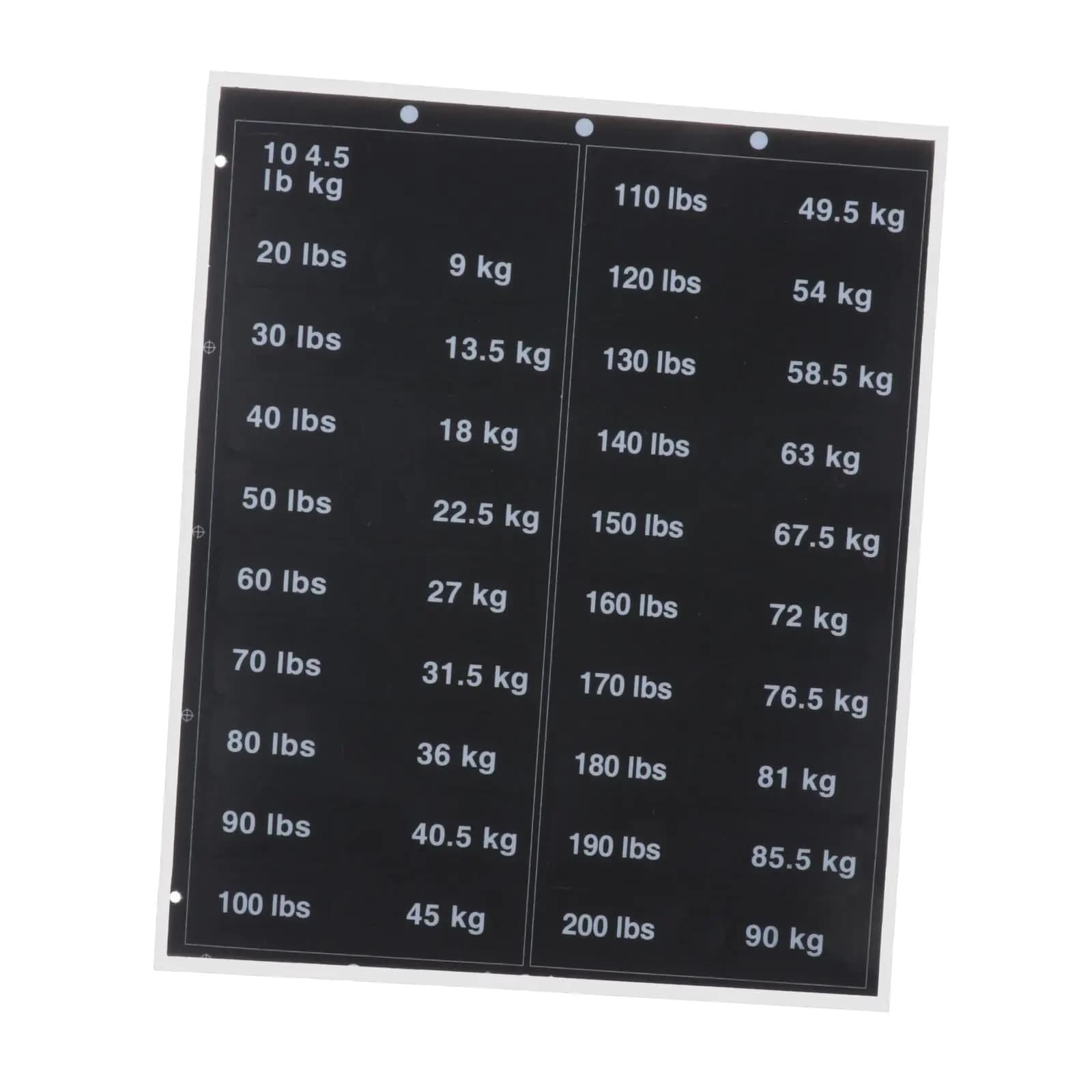 Aymzbd Weight Sticker Labels Weight Stack Labels Fitness Equipment Weight Tags Black Background White Number Stickers 10lbs to 200Ibs Machine Attachment for Indoor Gym Strength Training Style A