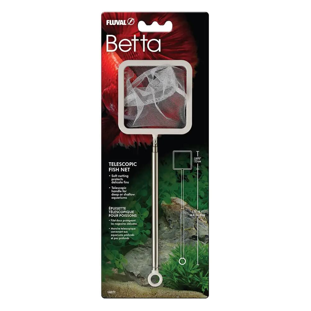 Fluval Betta Telescopic Fish Net Extenable Fine Mesh Fish Net for Aquariums