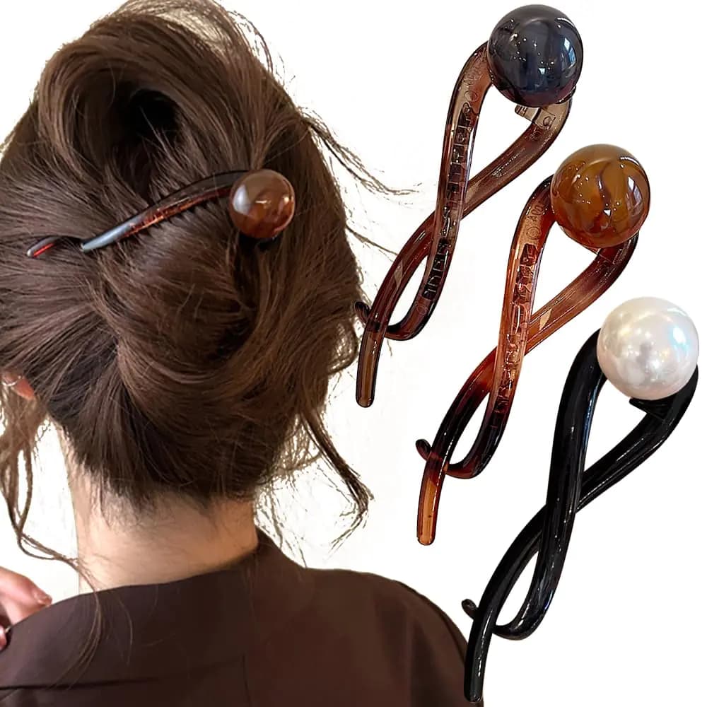 Pearl French Banana Hair Clip for Women