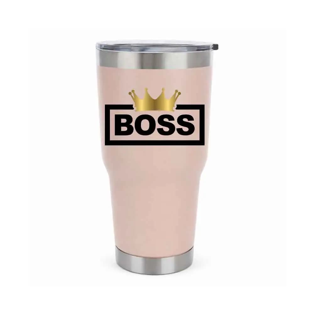 Boss Crown 30oz Insulated Vacuum Sealed Tumbler