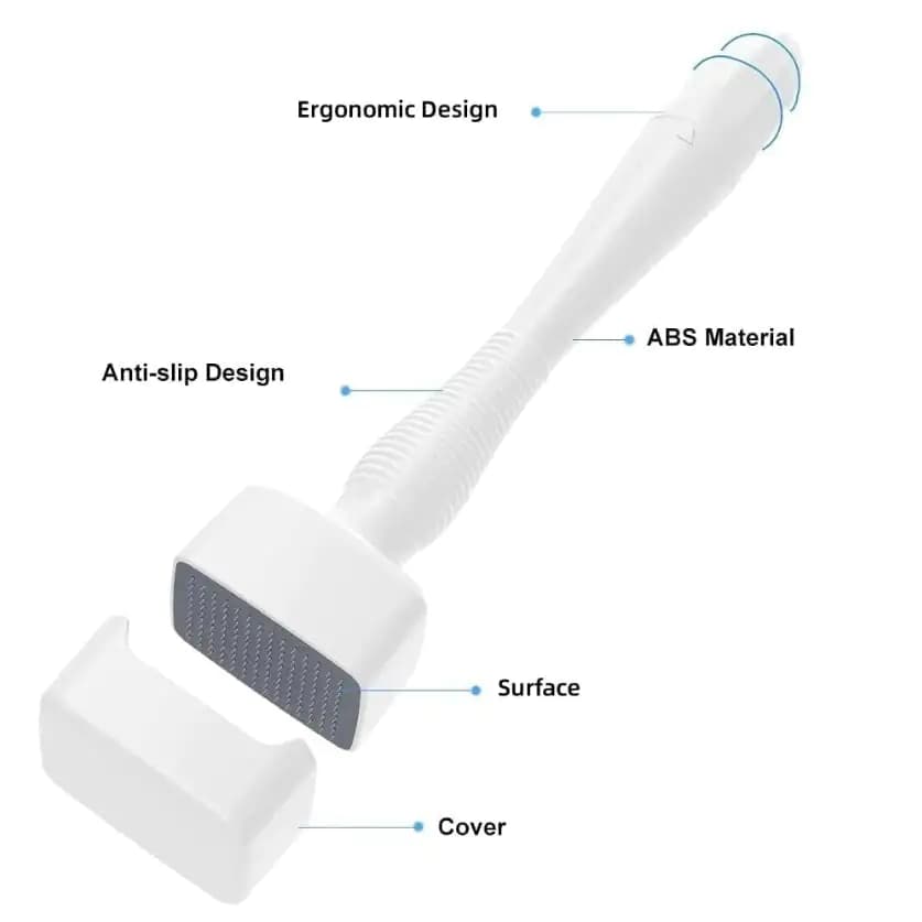 Electric Microneedle Derma Roller Pen With 15pcs Replacement Kit - Microneeding 0.25 Mm Derma Roller Beauty Pen For Women Men Tools - Grey