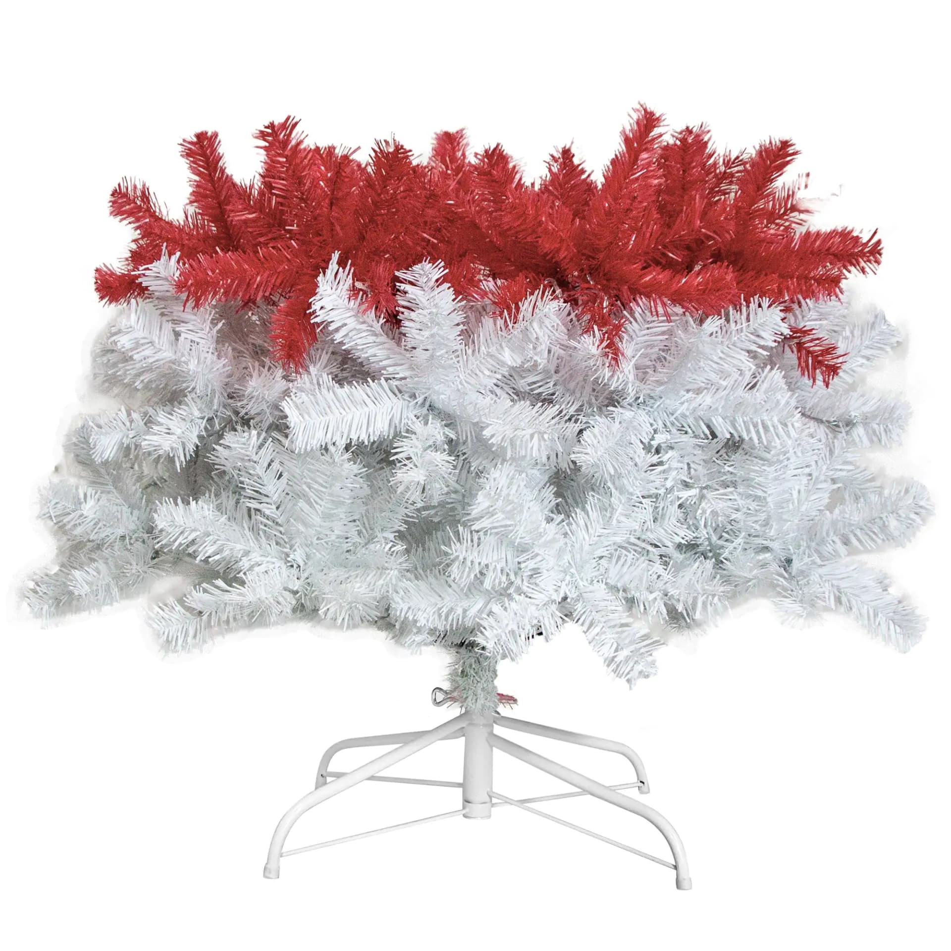 6 Foot Articulated Fir Artificial Fir Curved Top Christmas Tree 1250 Branch Tips, 300 LED Lights Christmas Lights