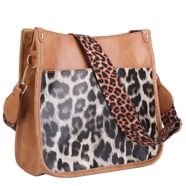 Women Fashion Leather Crossbody Bag Shoulder Bag Casual Handbag With Flexible Wearing Styles Adjustable Guitar Strap