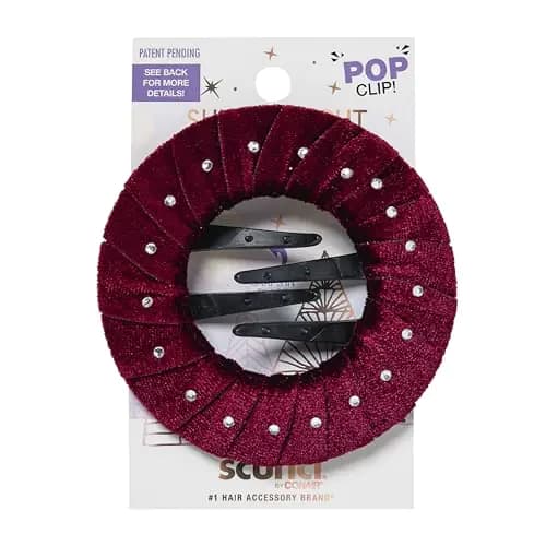 Scunci by Conair Pop Clip Barrette- hair accessories for women - claw clips for thick hair - claw clip - holiday hair accessories - christmas gifts for women - 1 Count