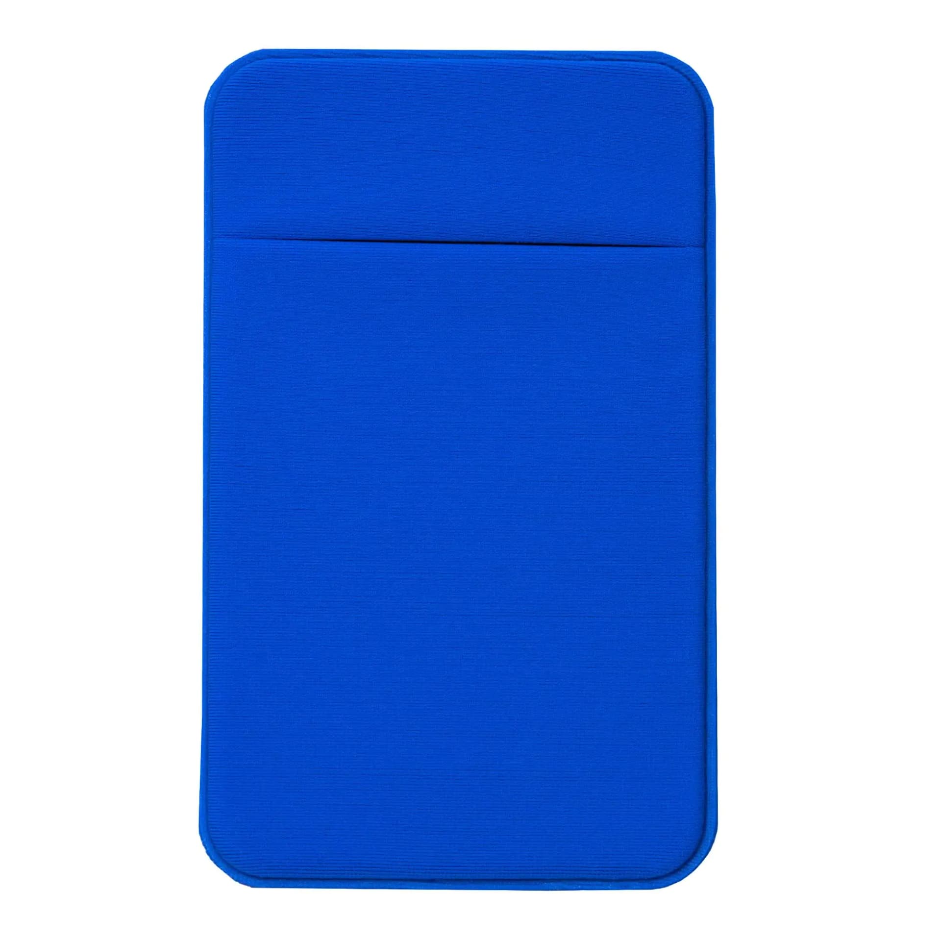 Elastic Phone Card Holder Pocket Stick-On Wallet Adhesive Credit Card Pouch Phone Accessories Compatible With iPhone Samsung Galaxy – Blue