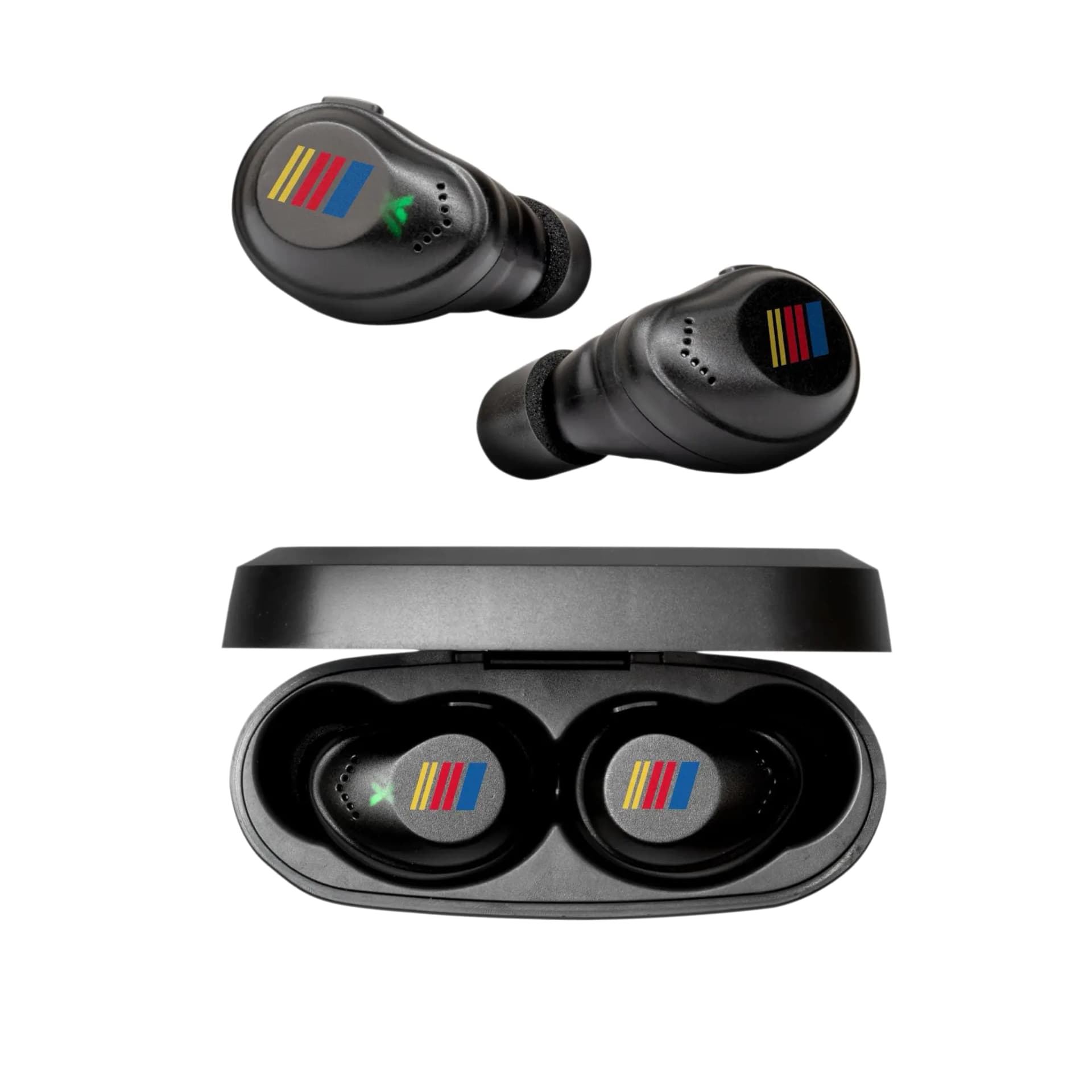 AXIL XCOR PRO NASCAR Wireless Earbuds Bluetooth — HearPRO Buds with Touch Control — Bluetooth Enhancement — Hearing Protection — Dust & Water Resistant — Wind Resistant True Wireless Earbuds