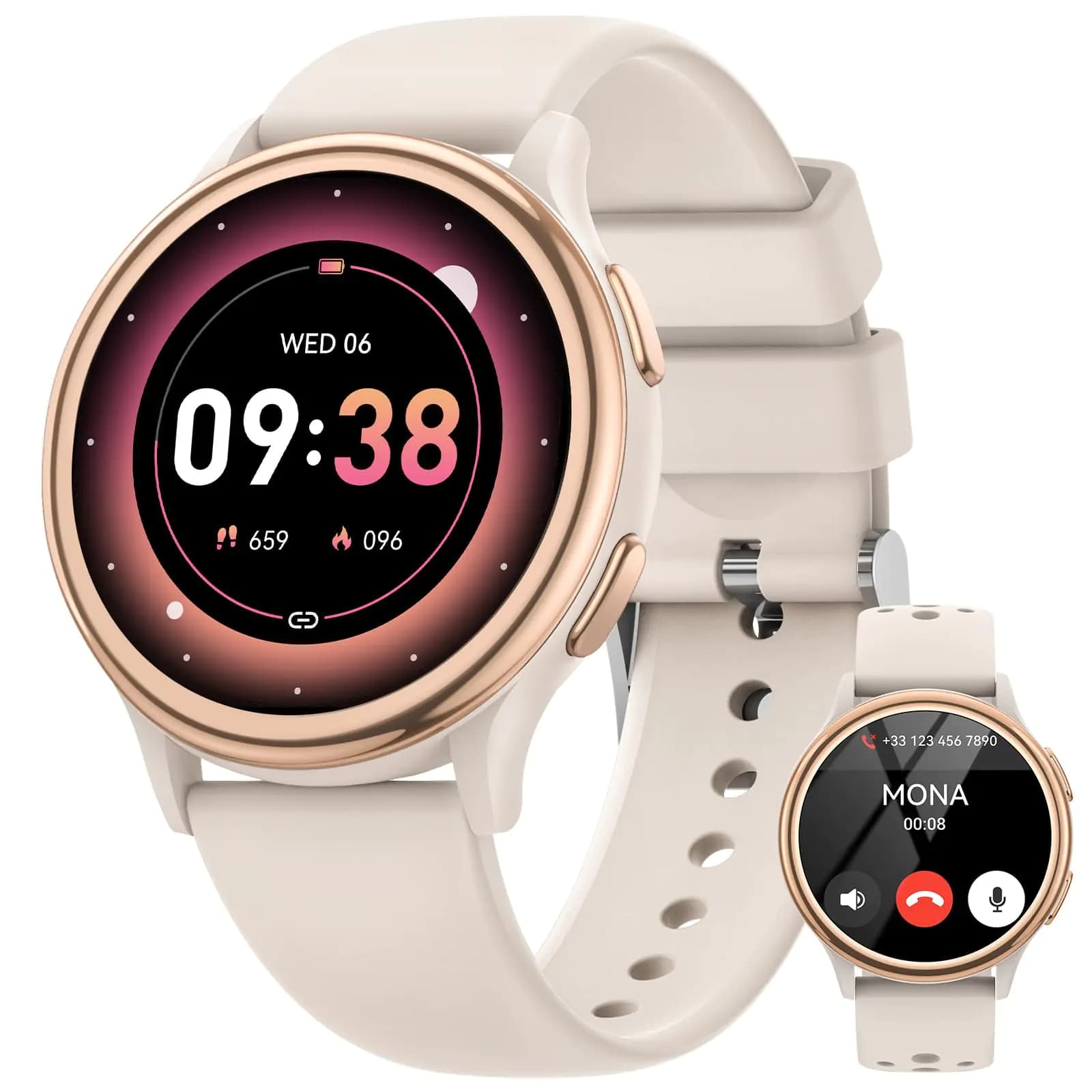 Smart Watches for Women [400+Watch Faces/Calls/Female Health] for Android Phones＆ iPhone Compatible Activity Tracker and Smart Watches for Women Fitness Tracker Watches for Women (3 Bands)