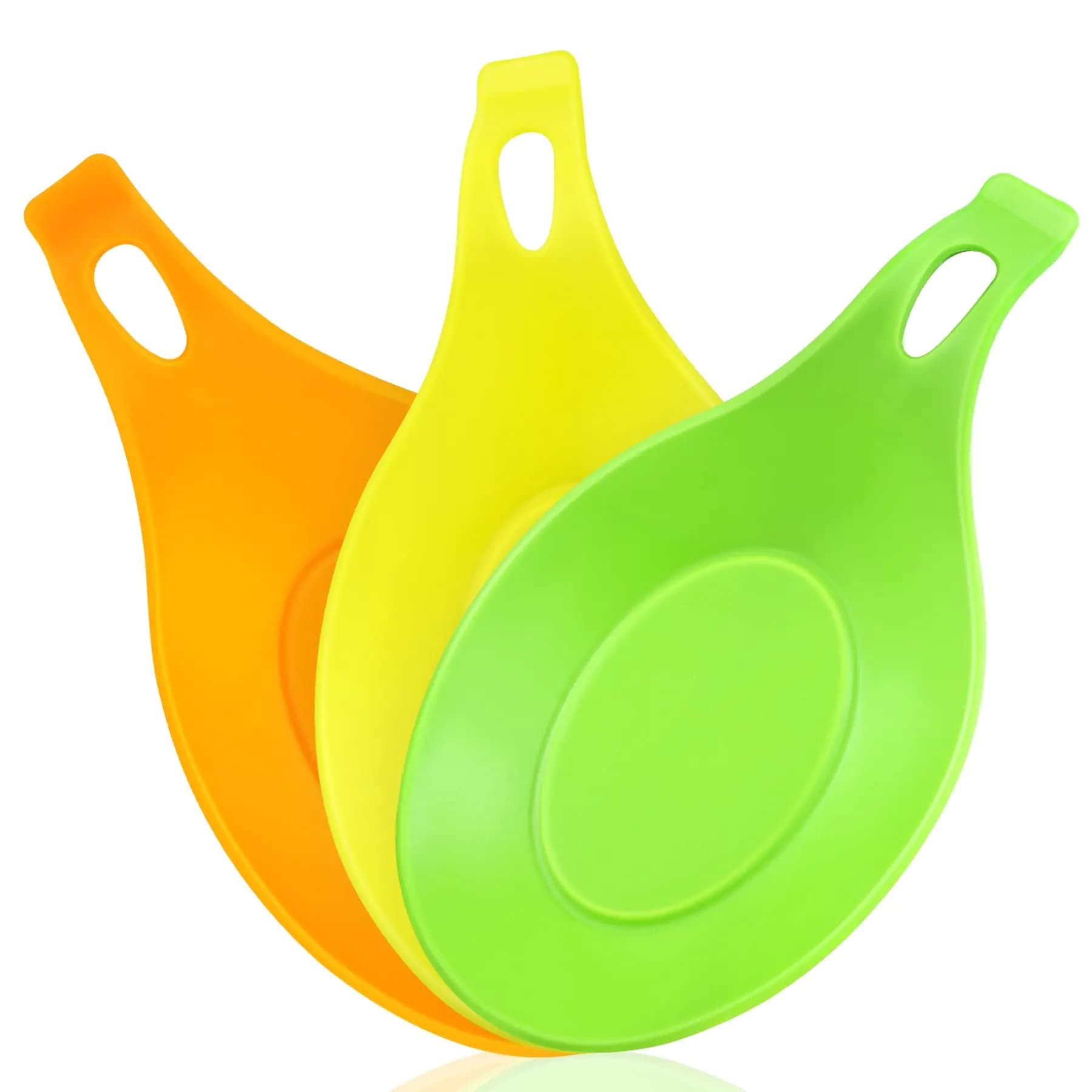 Silicone Spoon Rest Kitchen Spoon Holder for stove Silicone Spoon Rest for Stove Top 3 Pack Colorful Spoon Rest for Kitchen Counter Heat Resistant Cooking Spoon Holder Kitchen Gadgets Accessories