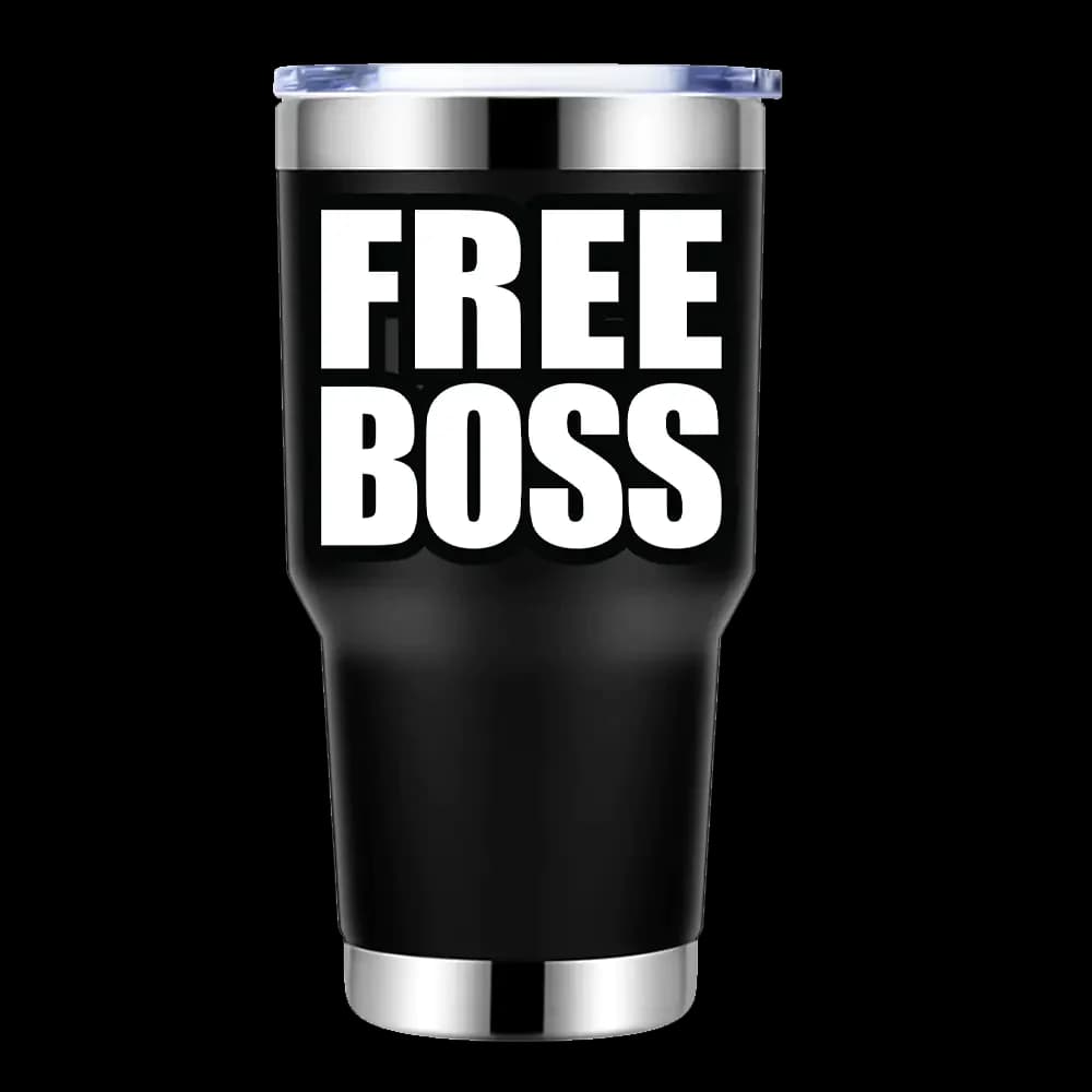 Free Boss 30oz Insulated Vacuum Sealed Tumbler