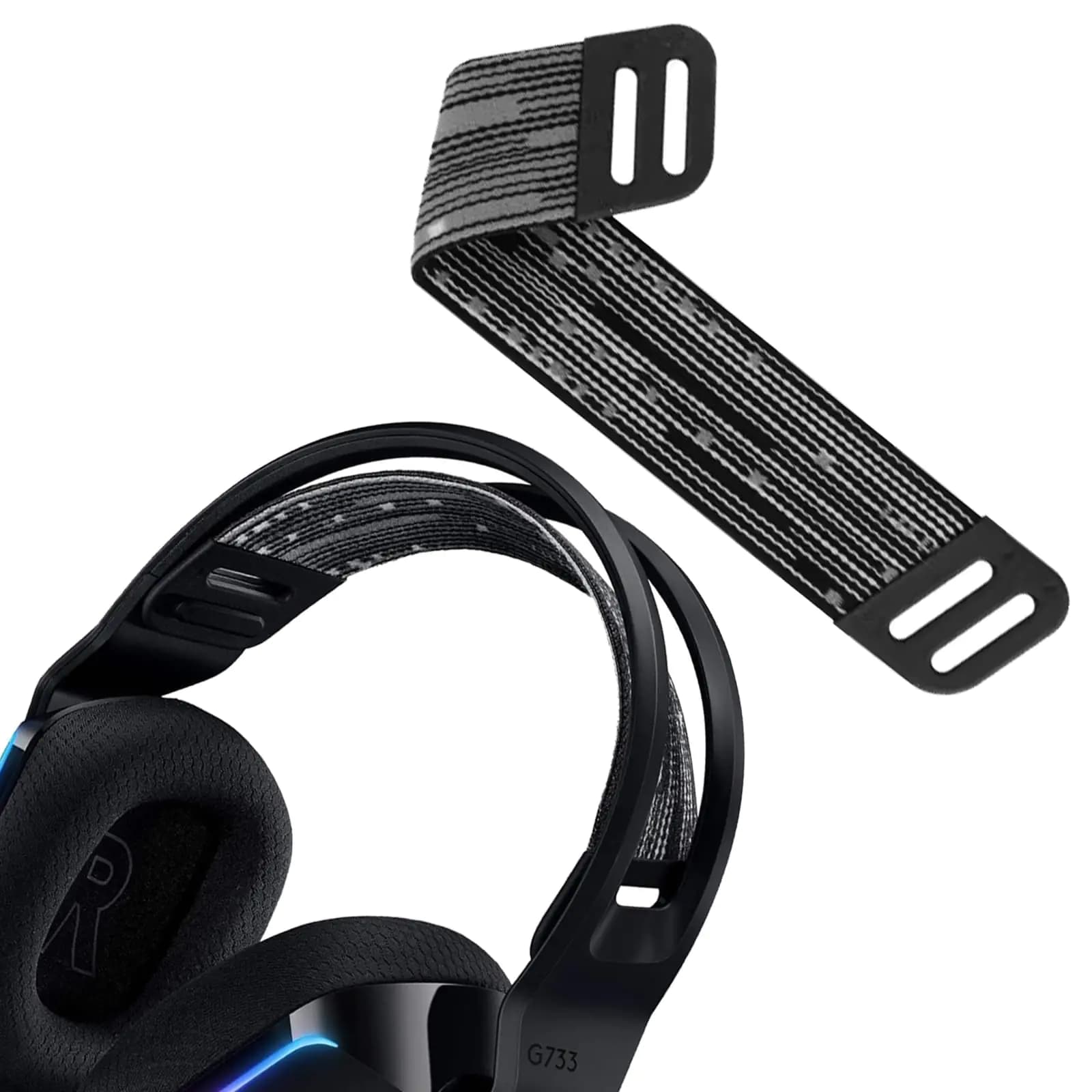 G733 Headband Replacement G733 Headset Strap Top Headband Band Parts Pads Accessories Compatible with Logitech G733 G535 Gaming Headset. (Black)