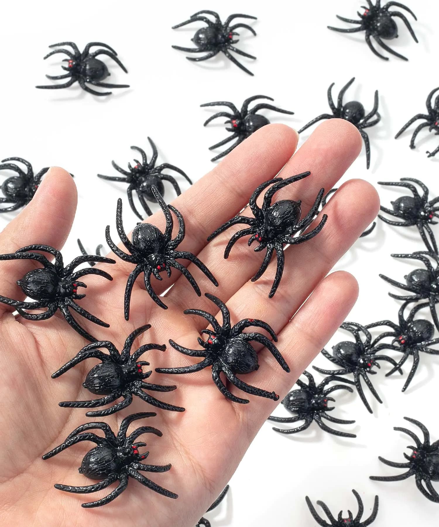 Mr. Pen- Halloween Plastic Spiders Black 30 pcs Small Plastic Spiders Halloween Spiders Small Fake Spiders Halloween Decorations Spiders Fake Spider Prank Toy Spider Decorations Spider Decor