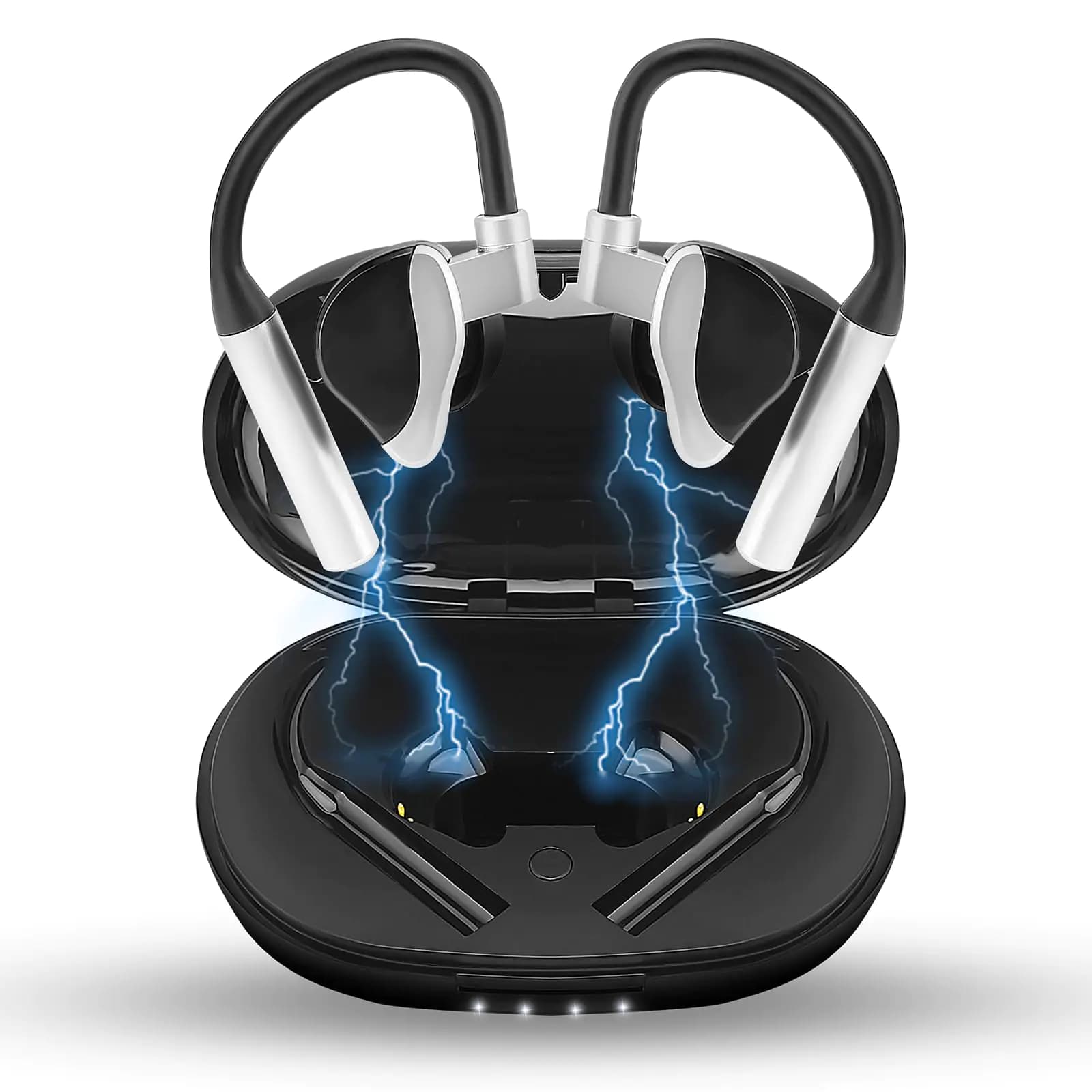 ZOUIKS Wireless Earbuds with Bluetooth 32hrs Playtime Wireless Sports Earbuds with Charging Case High Definition Sound Waterproof Sport Headphones Wireless Bluetooth for Workout (Black)
