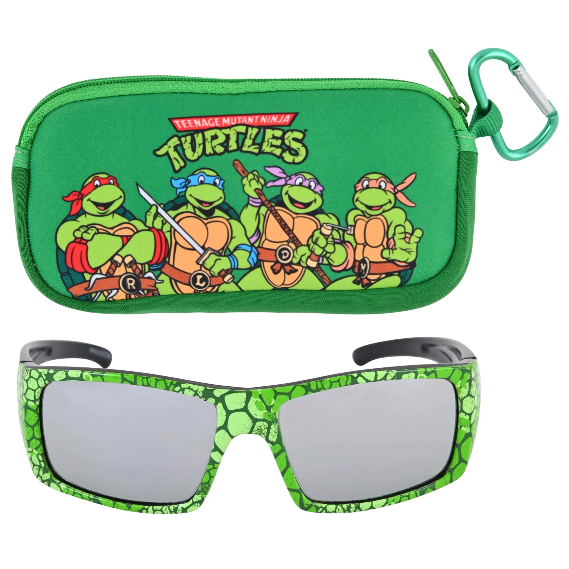 Teenage Mutant Ninja Turtles Boys Sunglasses with Case | Kids Sunglasses for Boys (Green)