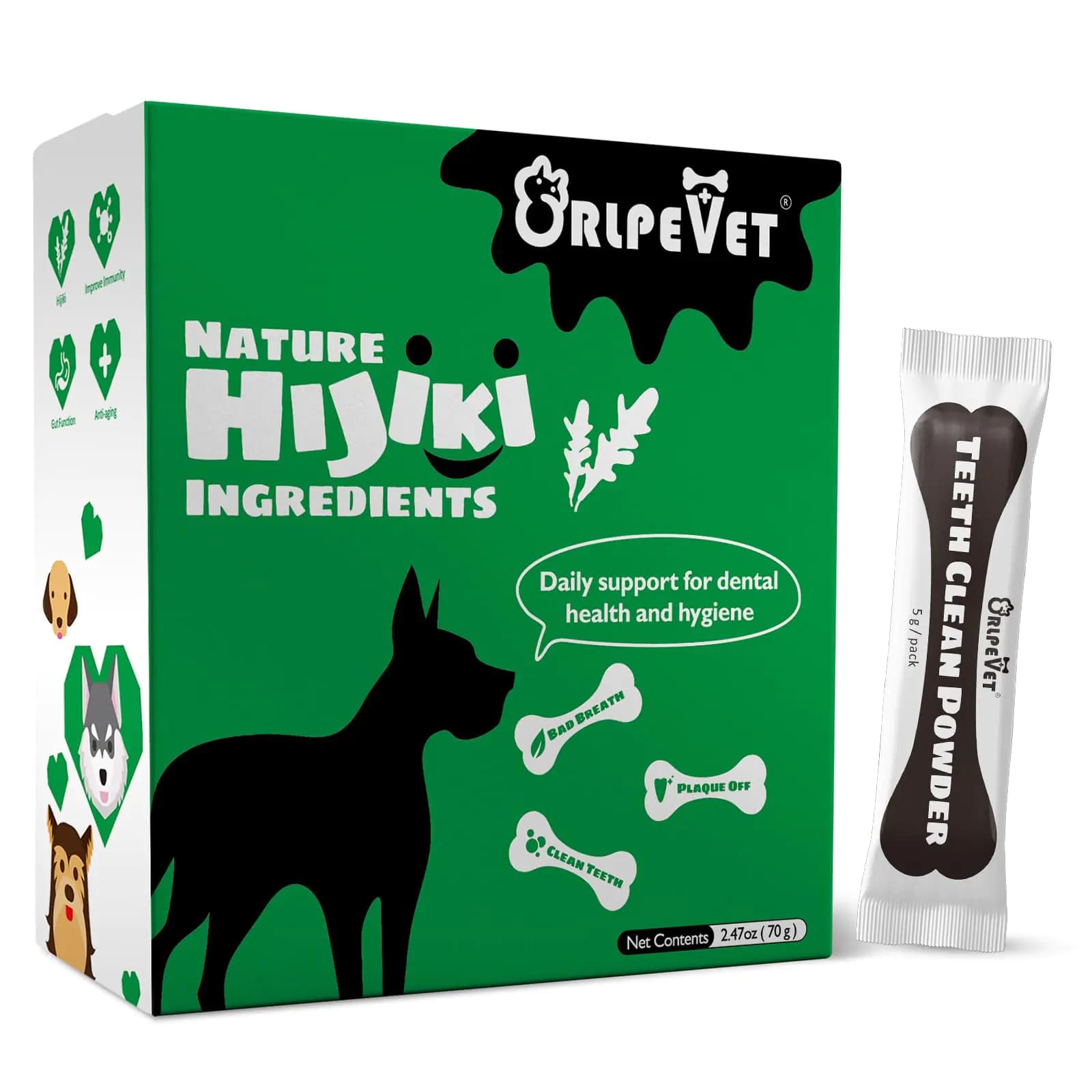 Dog Teeth Cleaning Powder Tartar Plaque Remover