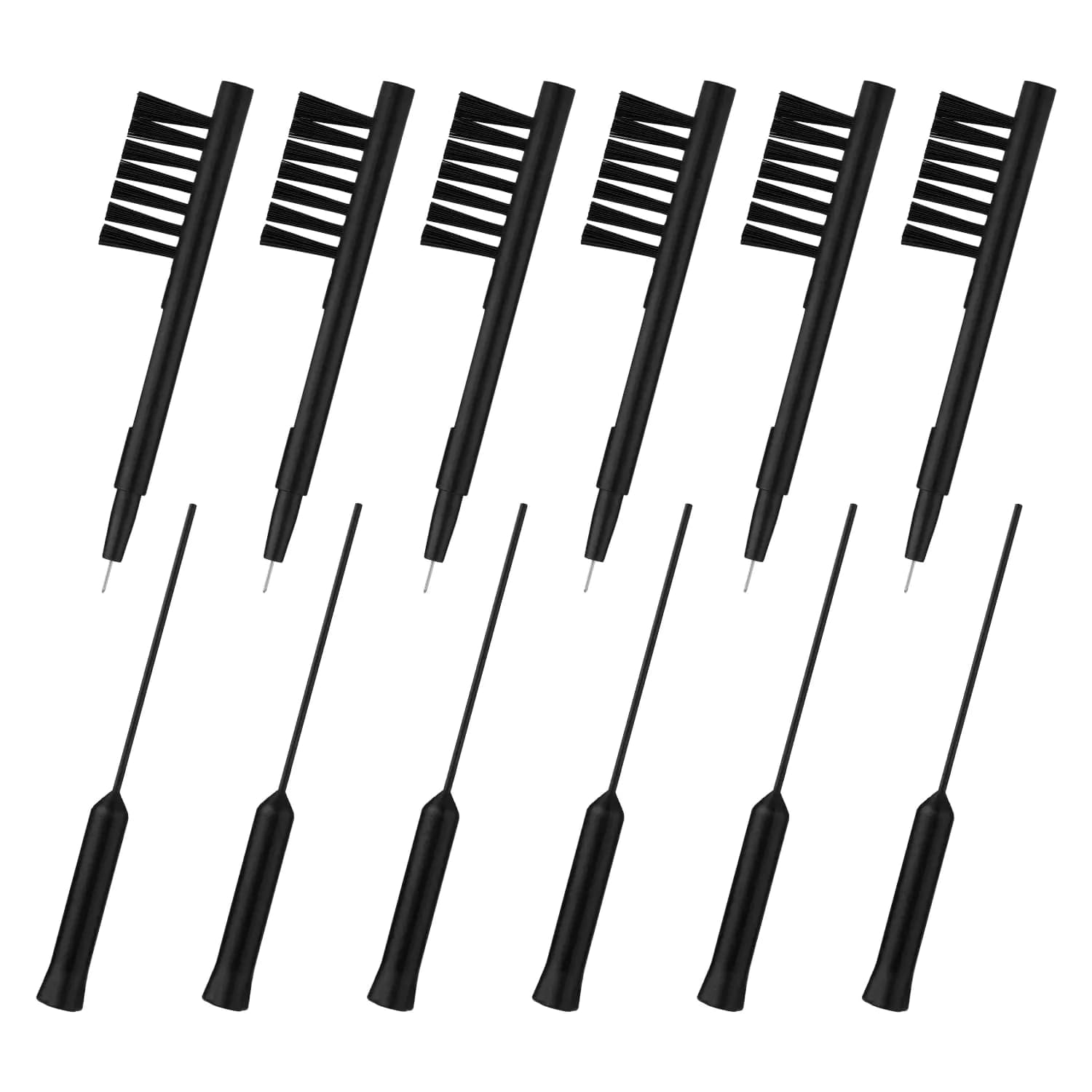 12pcs Hearing Aid Cleaning Kit Hearing Aid Tubes Cleaning Tools Including Cleaning Brush & Short Vent Cleaner Hearing Amplifier Wire Accessories Supplies for Hearing Aid Users
