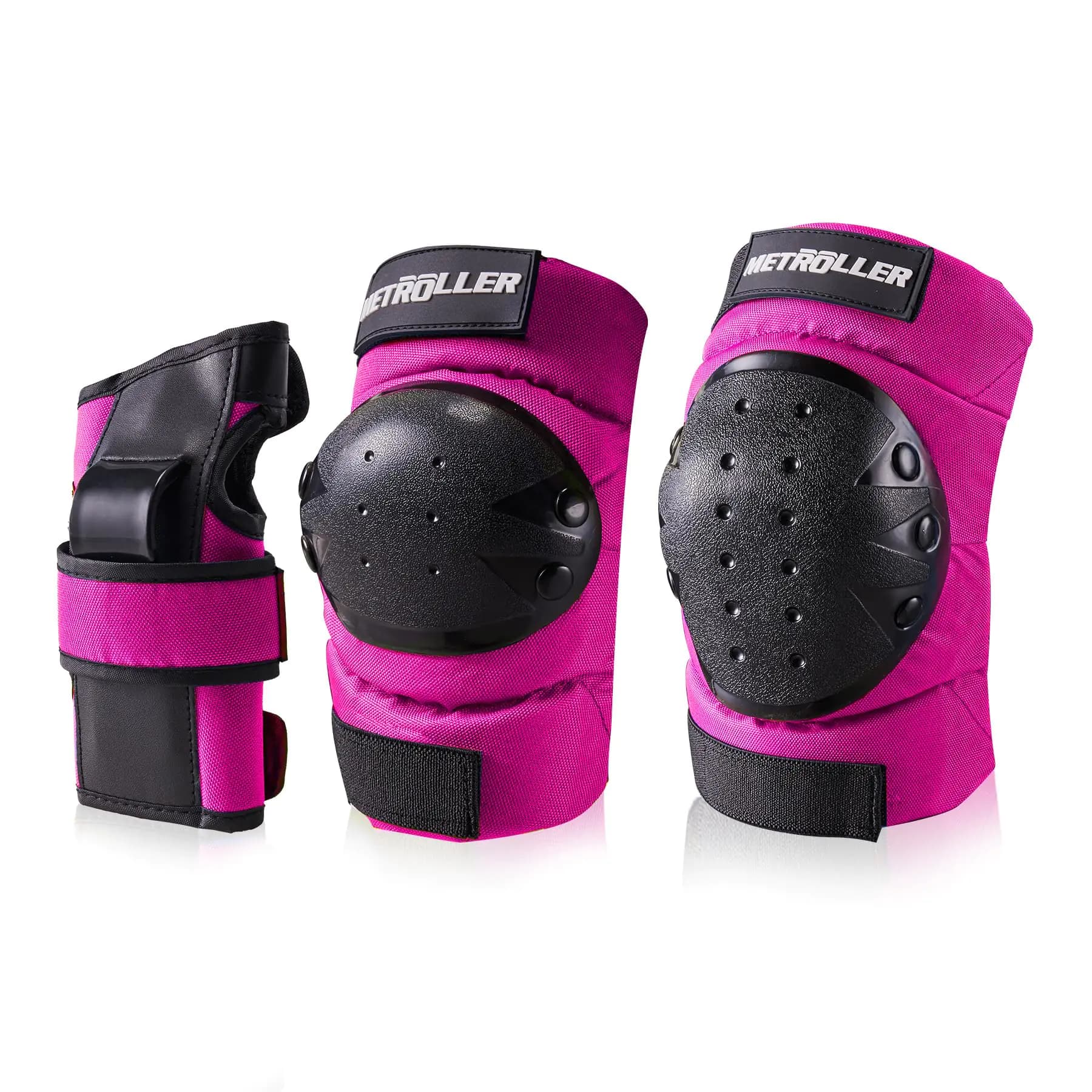 METROLLER Adult & Kids Protective Gear Set for Men Women Youth Knee Pads Elbow Pads & Wrist Guards 3 in 1 for Skateboarding Multi-Sports Protective Gear
