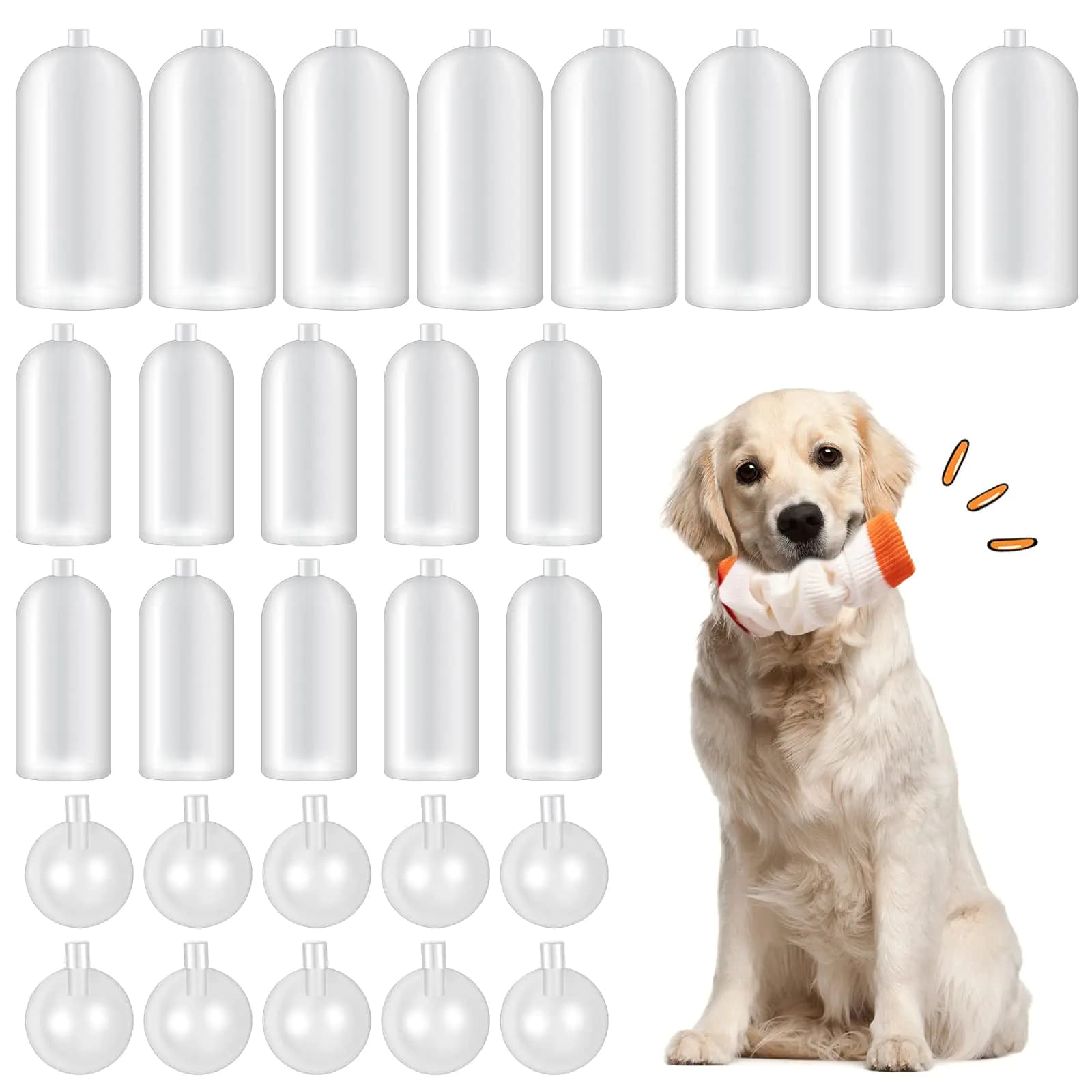 MANOPAWS 28 Pack Replacement Squeakers for Dog ToysSqueaker DIY Toy AccessoriesBulk Pet Squeakers Repair Dog and Cat Baby Toy Noise Makers Insert Replacement Pet Supplies