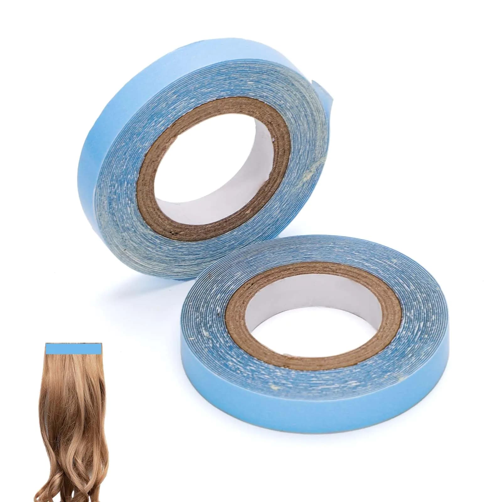 NQEUEPN 2 Rolls Hair Extension Tape 9.84 Feet Hair Wig Tape Double Sided Adhesive Tape for Hair Extensions Hair Extension Tape Tabs Beauty Tools Hairstyling Essentials for Girls Women