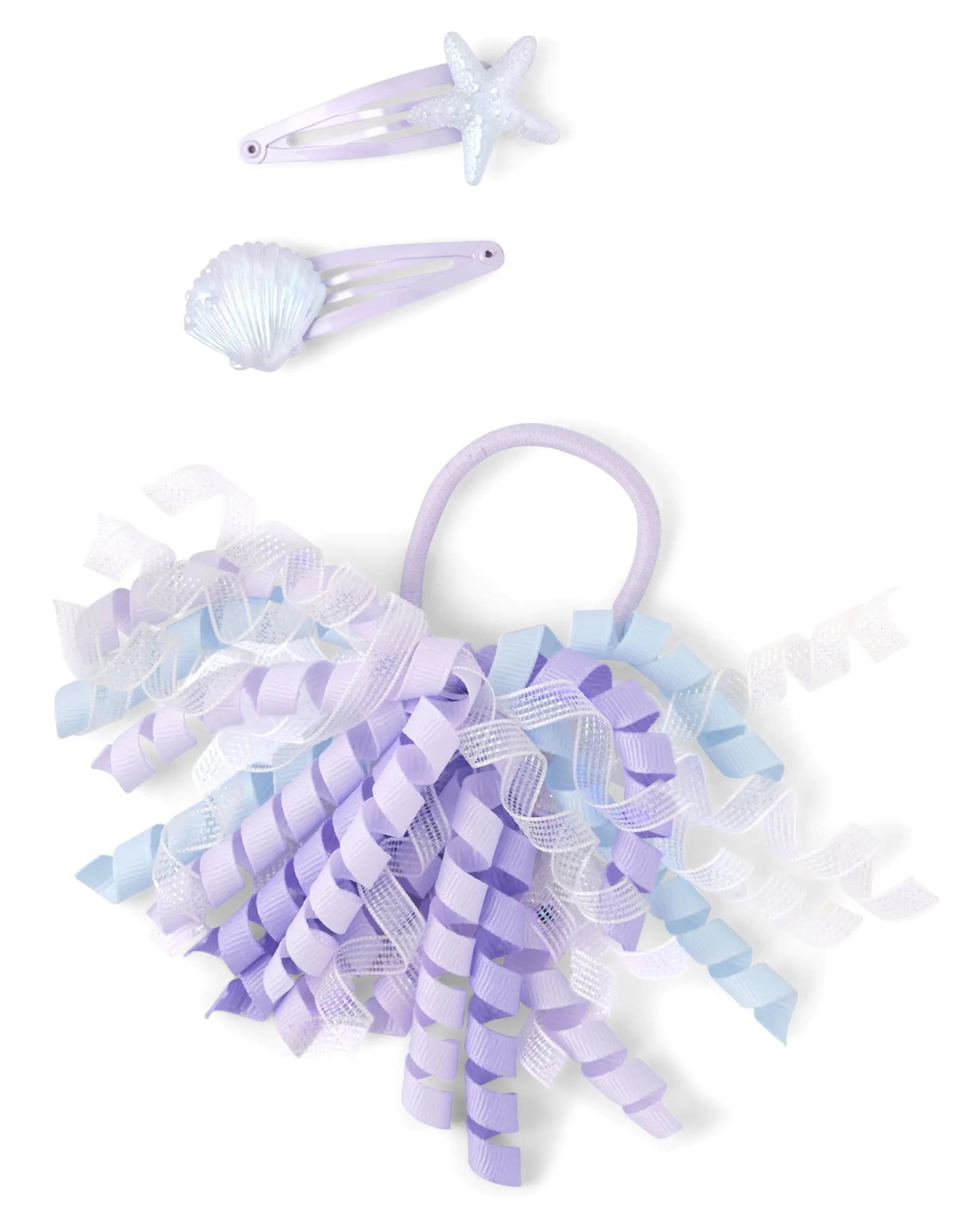 GymboreeGirlsand Toddler 3-Pack Snap Clips & Tie Hair Accessories