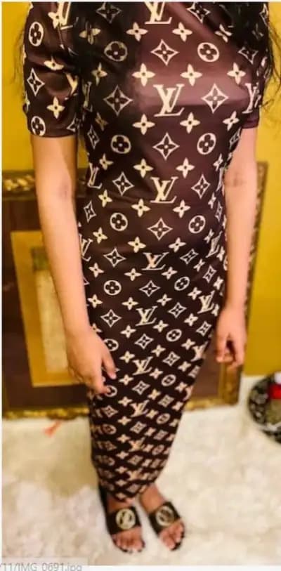 Women Fashion Short Sleeves Long Dress