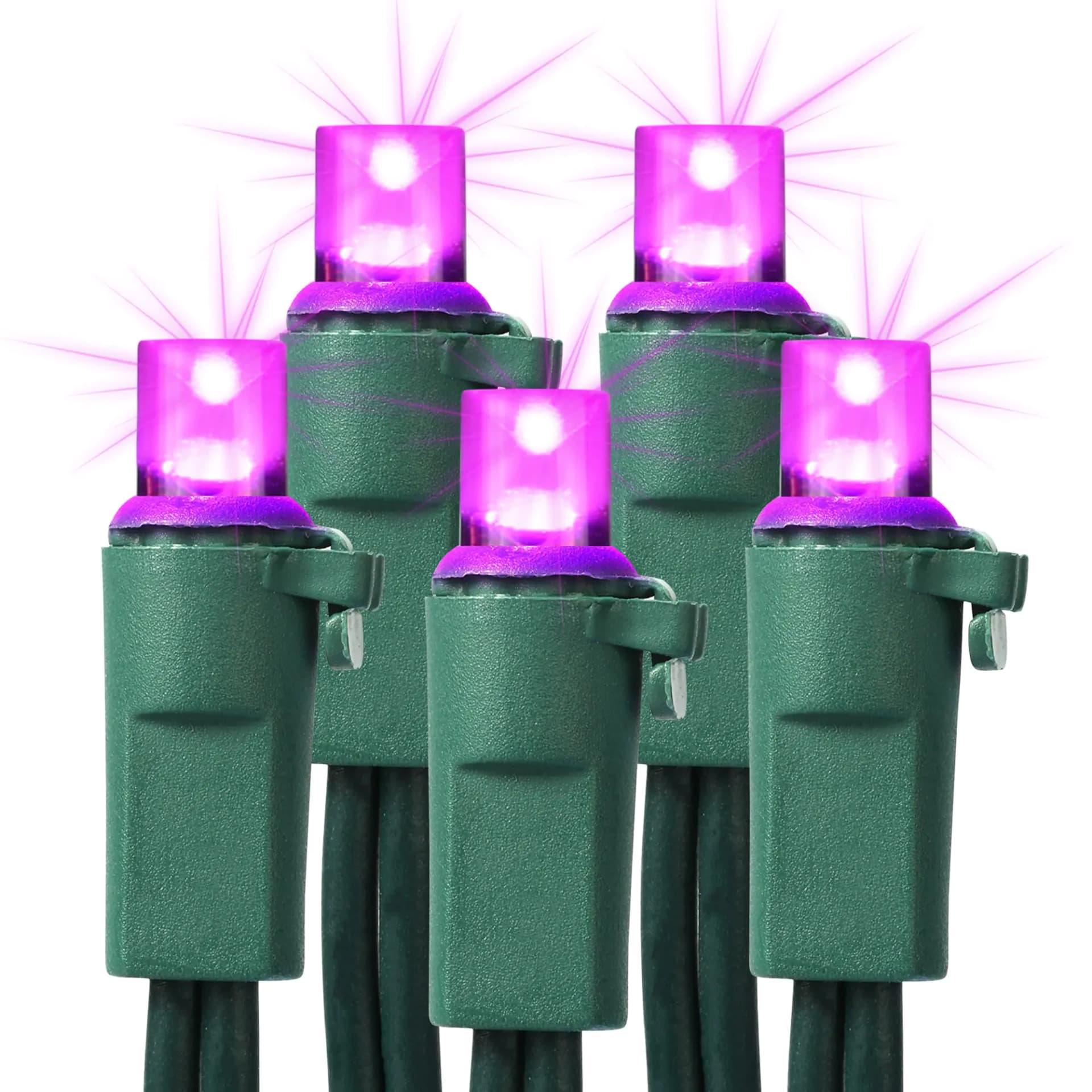 Brizled Purple Valentines Day Lights 33ft 100 LED 5mm Wide Angle Gentle Twinkle Christmas Lights 120V UL Certified Connectable Purple String Lights Outdoor Xmas Tree Lights for Xmas Halloween Tree