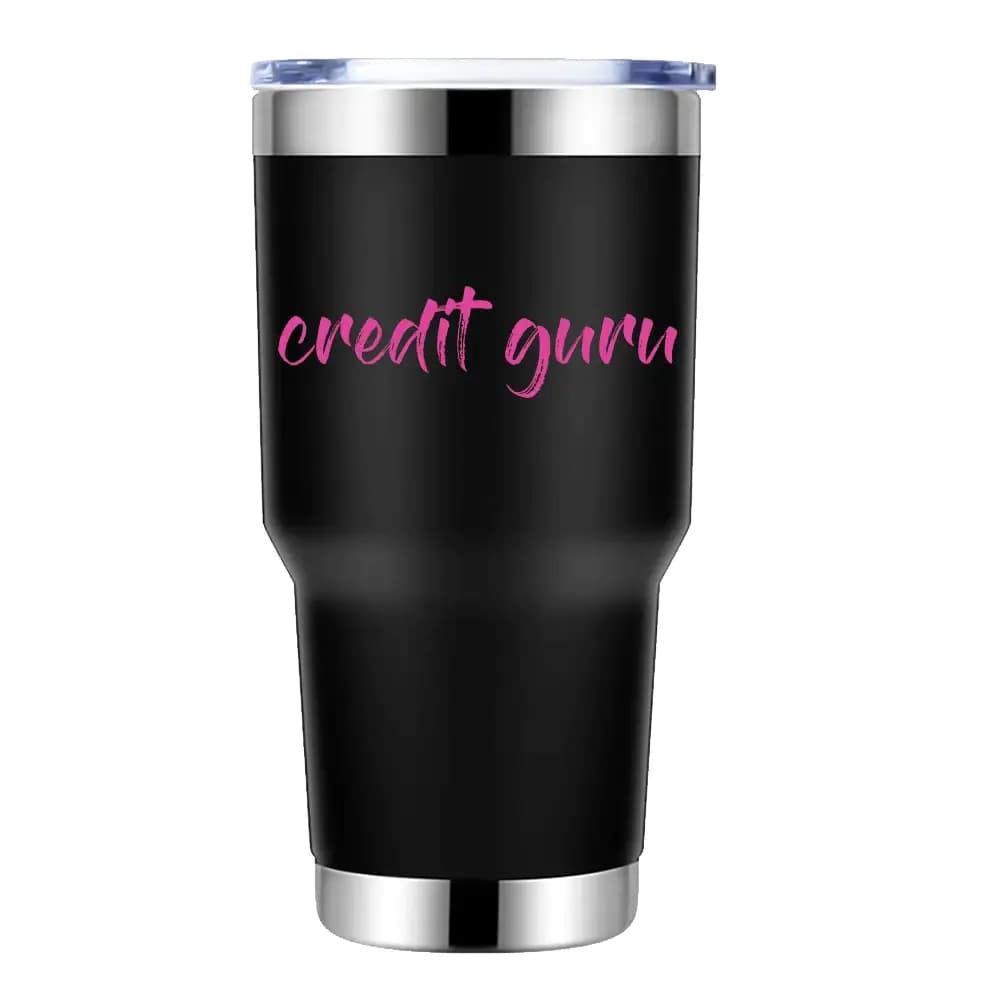 Credit Guru 30oz Insulated Vacuum Sealed Tumbler