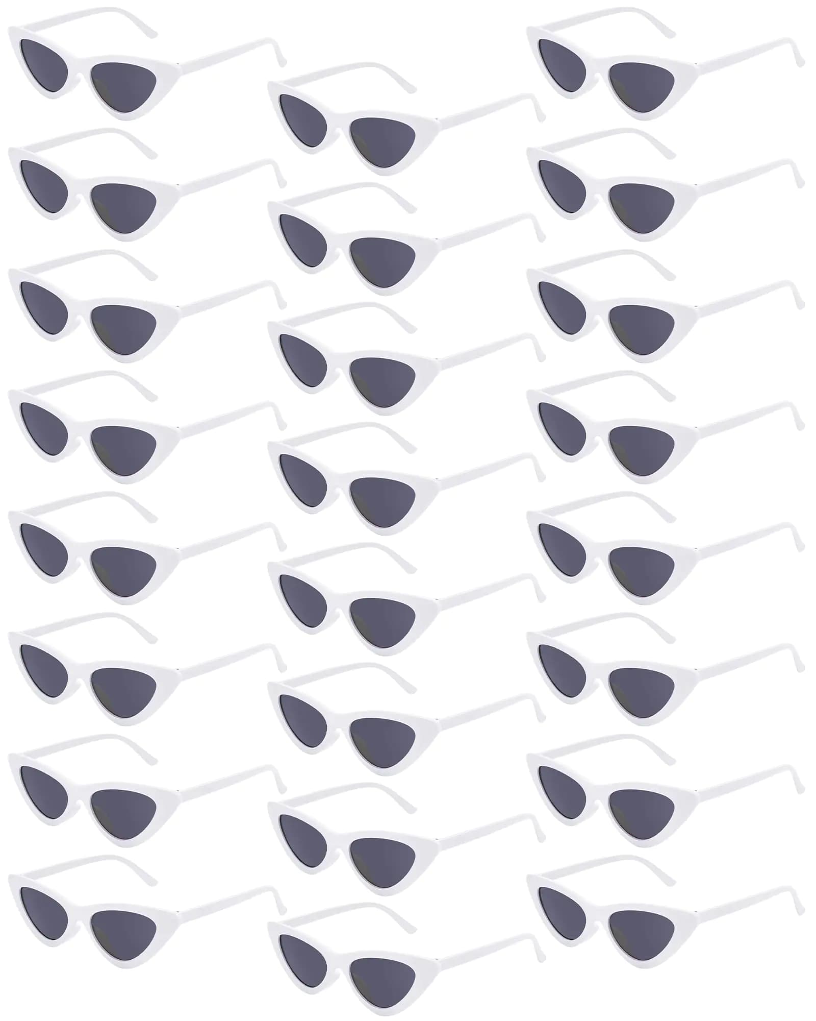 Retro Cat Eye Sunglasses White