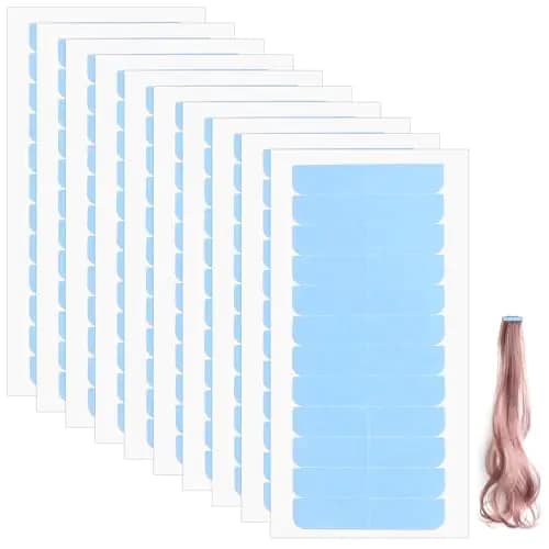 Tucnoeu 120pcs Adhesive Replacement Tape for HairHair Extension TapeExtensions Invisible Waterproof Double Sided Hair TapeTape in Human Hair Extensions Wig Tape Beauty Tools(Blue)