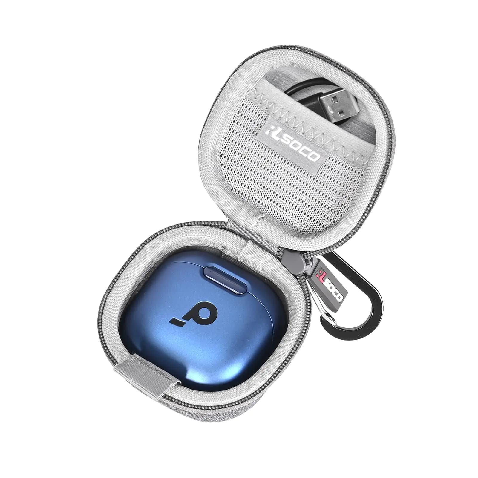 RLSOCO Hard Case for Anker Soundcore Liberty 4 NC Wireless Earbuds - Grey (Case Only)