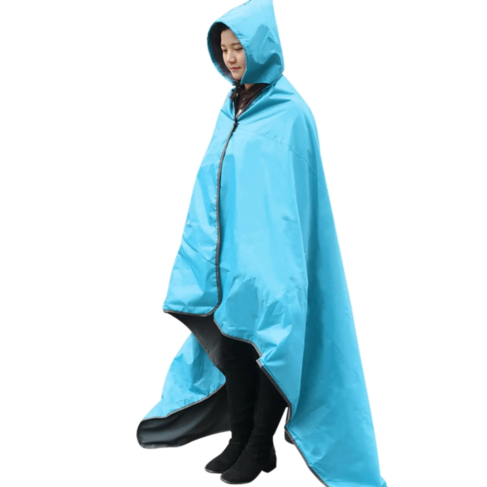 Outdoor Waterproof Camping Blanket - Hooded Fleece Windproof Blanket for Stadium Sporting Events Concert Picnic Car Boat - Packable Camp Blanket for Cold Weather Camping Gear Must Haves