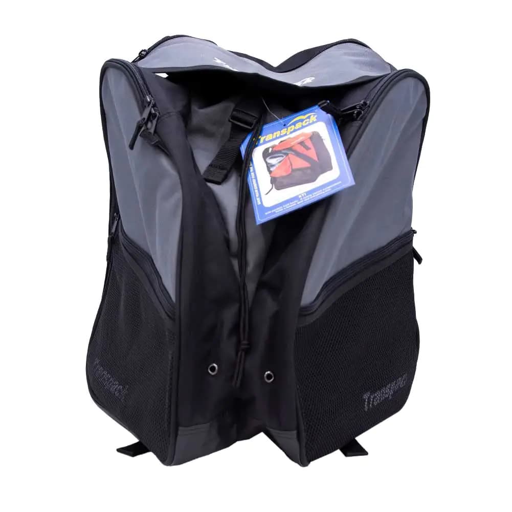 TRANSPACK Unisex XT1 Print Water-Resistant Travel Winter Sports 46L Ski/Snowboard Boot Helmet Goggles & Gear Backpack Bag Gray