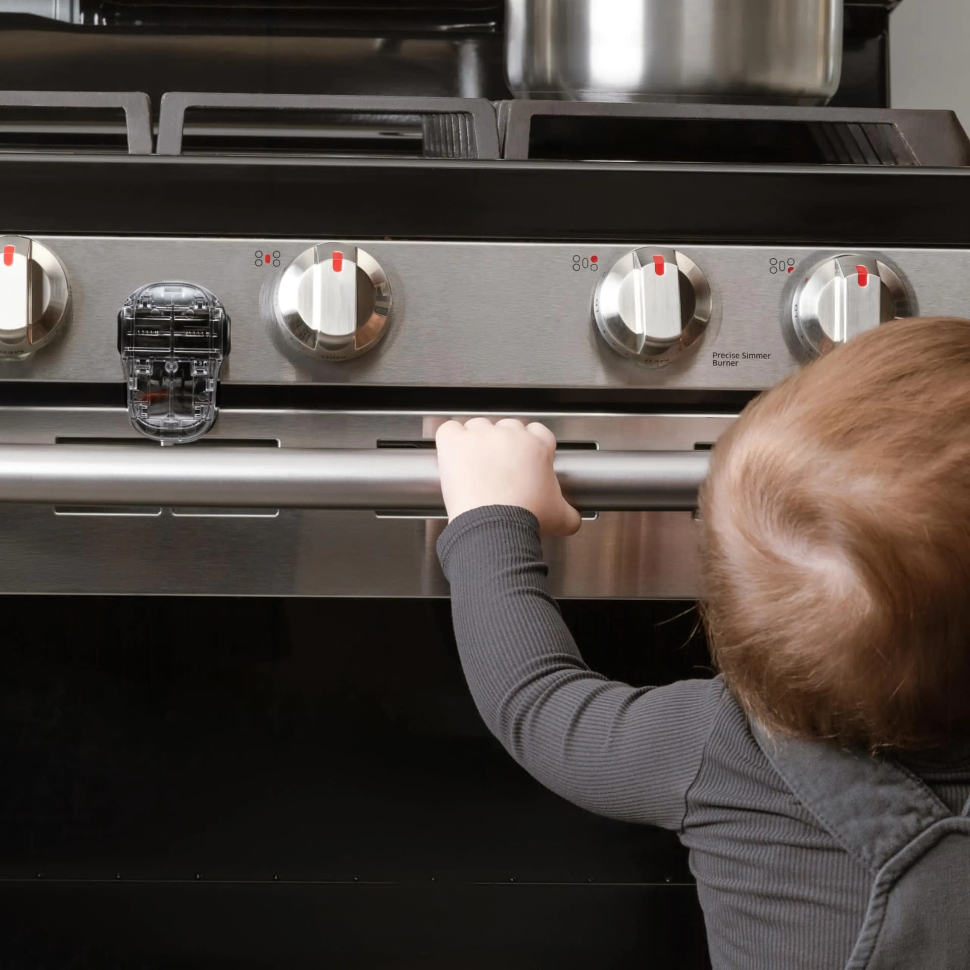 Todays Kids Oven Door Baby Proofing Heat-Resistant Lock - Oven Lock Child Safety Baby Safety Products for Childproof Home - Strong 3M Adhesive Easy Installation One-Hand Use No Tools